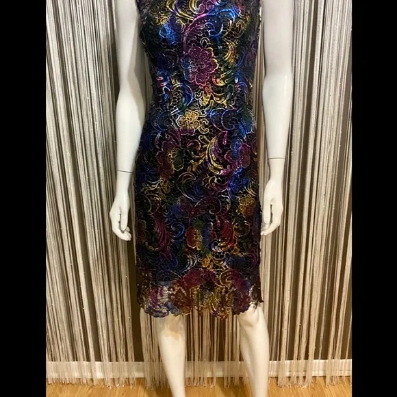 Multicolor Lace Dress - Picture 4 of 12